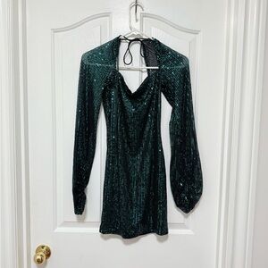 Elegant Green Sequin Dress Lucy in the sky